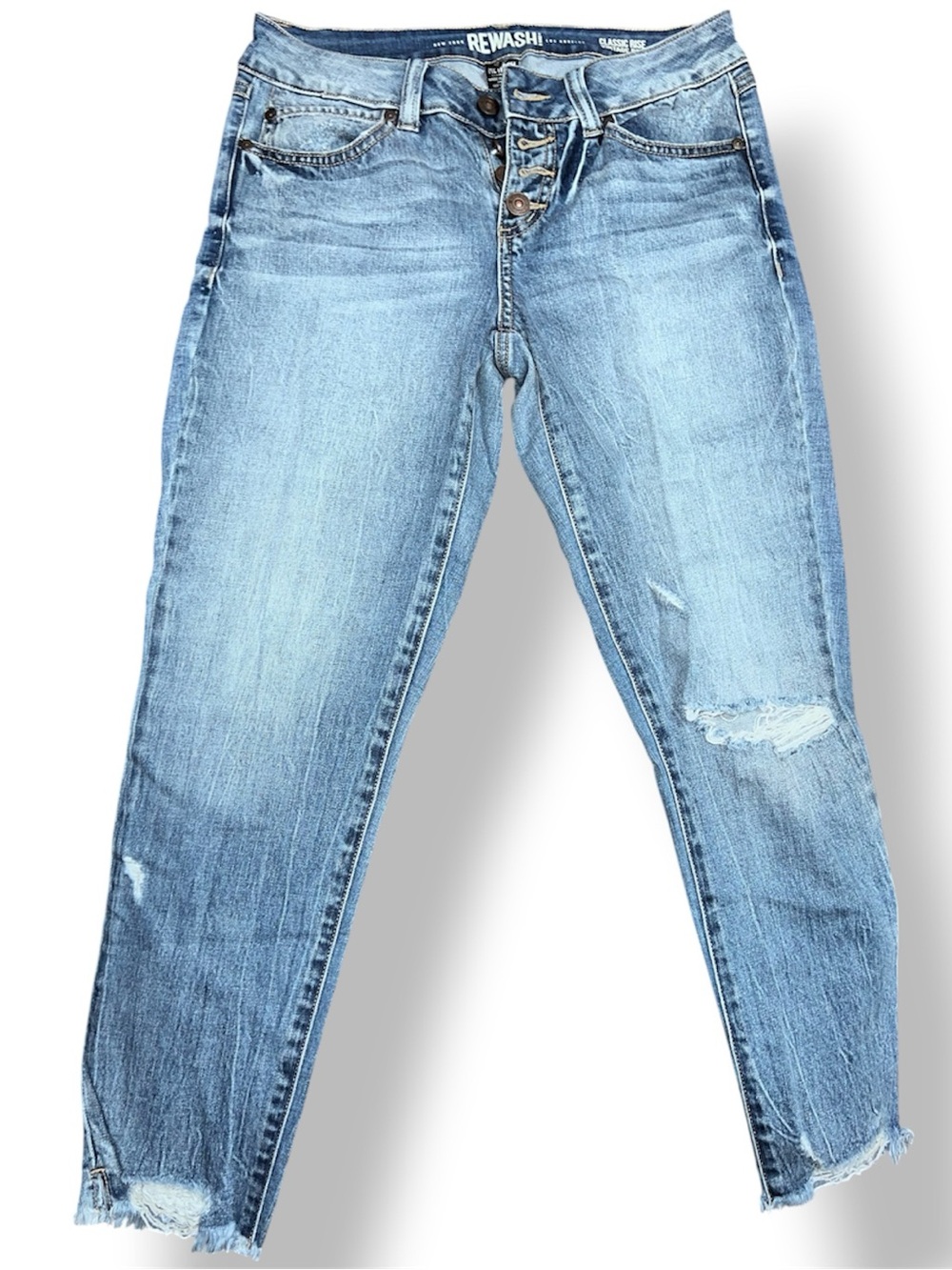 Rewash Light Blue Distressed Boyfriend Jeans